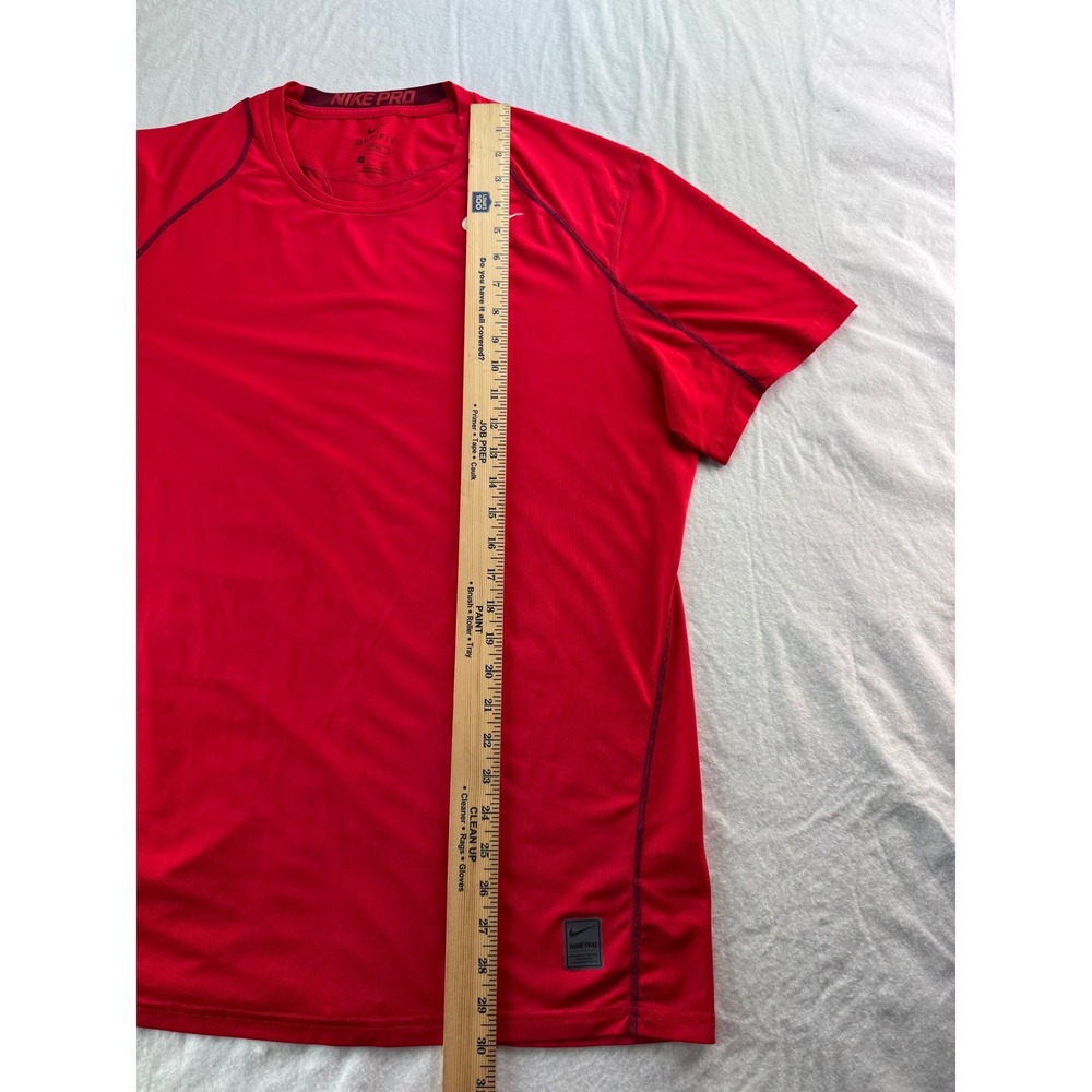 Nike Pro Dri Fit Fitted T Shirt Red Mens XL Short Sleeve Athletic‎ Gym - Picture 13 of 16